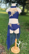 Load image into Gallery viewer, Navy/ gold lyrical ensemble
