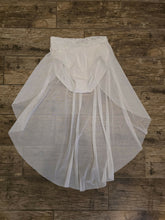 Load image into Gallery viewer, White skirt, sheer with bottom brief and lace elastic waistband, size LC
