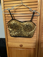 Load image into Gallery viewer, Balera Gold Sequin Top
