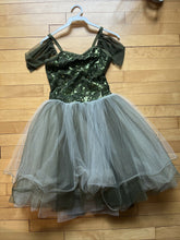 Load image into Gallery viewer, Green Sequin Ballet Dance Costume Adult Small
