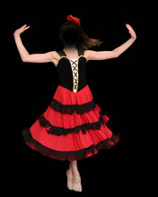 Load image into Gallery viewer, black and red salsa dress
