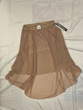 Load image into Gallery viewer, Body Wrappers nude color mesh high low skirt
