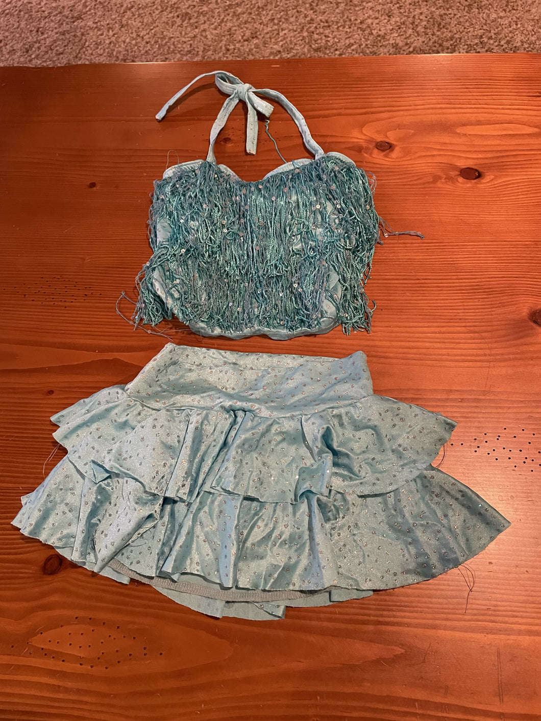 Light Blue 2 Piece with Fringe