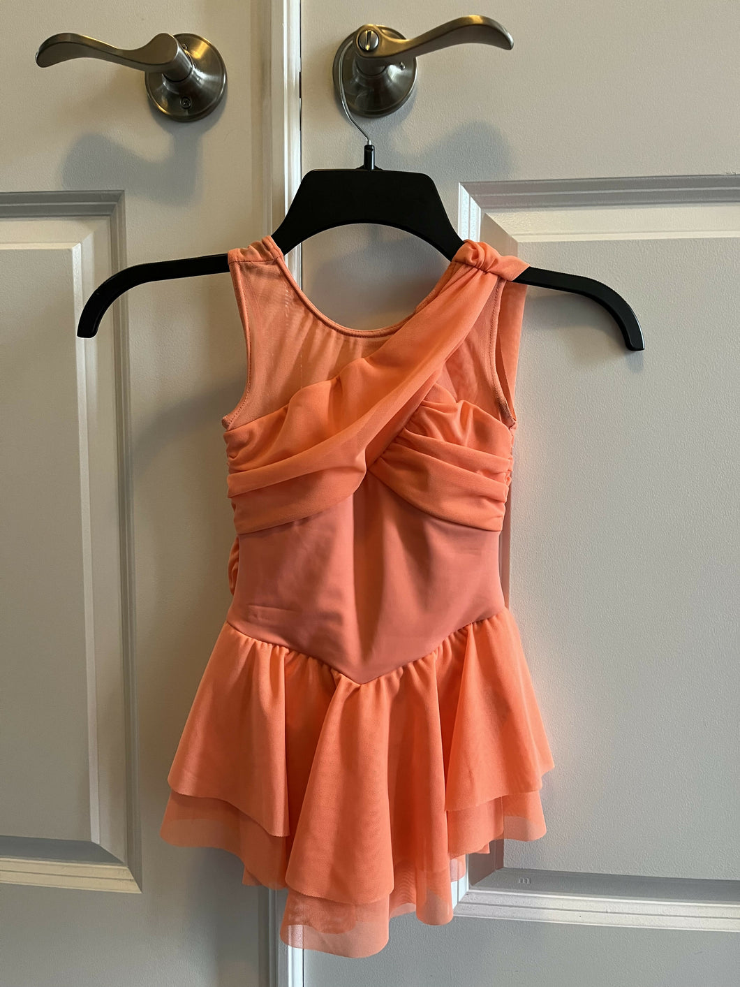 A Coral Mesh Dress