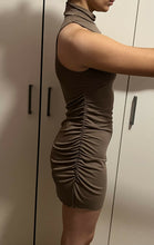 Load image into Gallery viewer, Brown Ruched Dress
