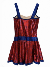 Load image into Gallery viewer, Red Hot &amp; Blue Metallic Dress-Romper
