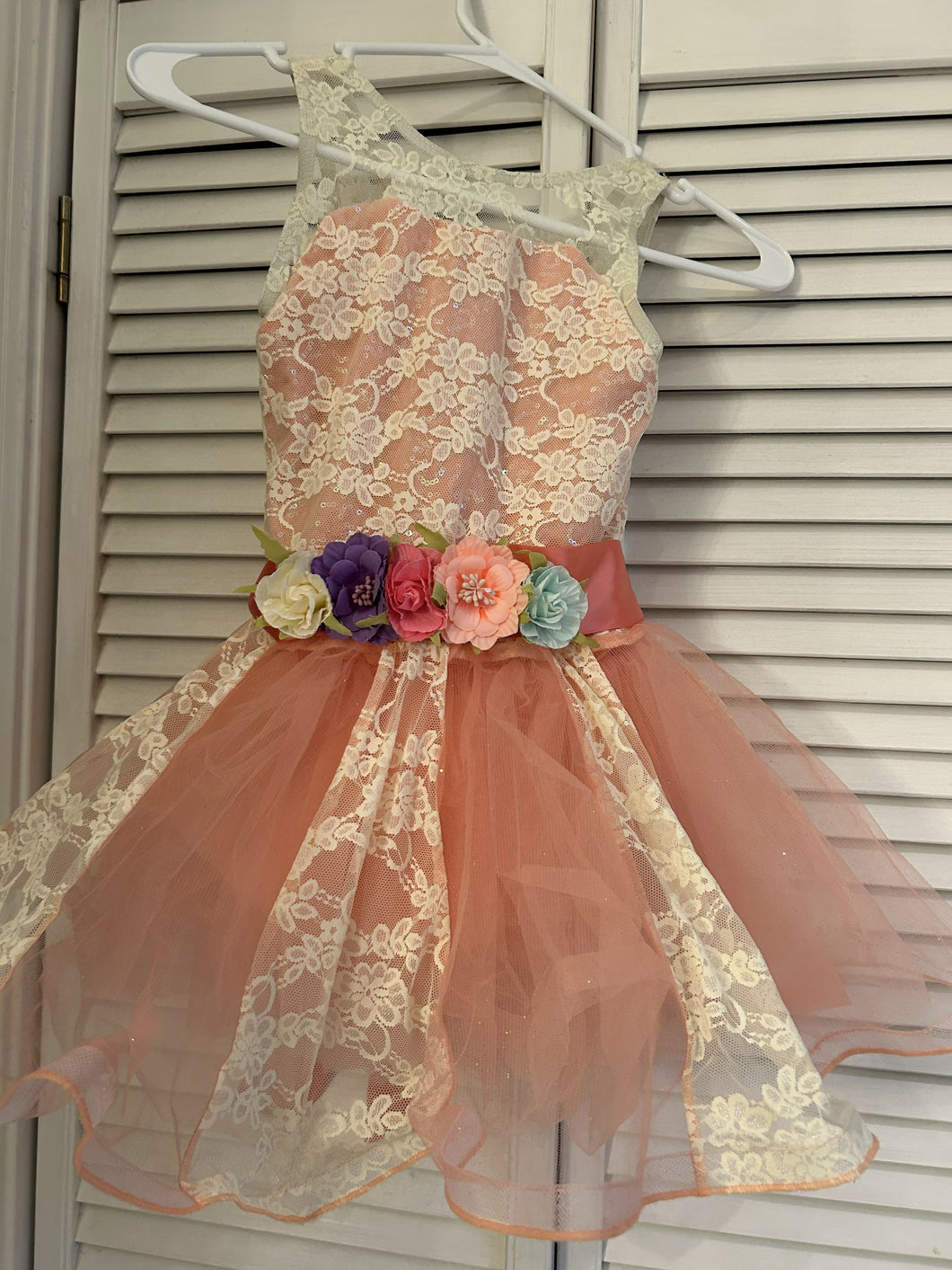 Peach ballet costume