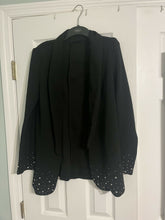 Load image into Gallery viewer, Black Costume Jacket with Rhinestones
