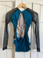 Load image into Gallery viewer, Teal &amp; Black Studded Jazz Costume
