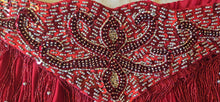 Load image into Gallery viewer, red bedlah belly dance set
