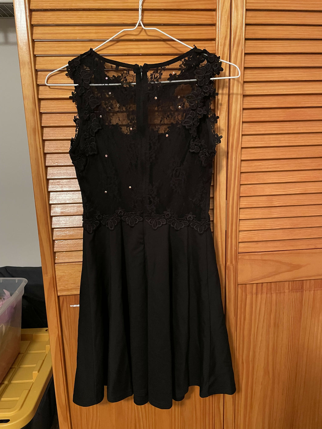 Black Dress with Lace Detail