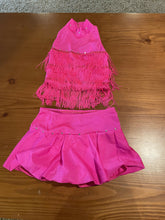 Load image into Gallery viewer, Bright Pink 3 Piece with Fringe
