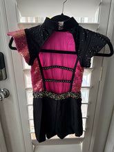 Load image into Gallery viewer, Glamour LC Pink and Black Dance Costume
