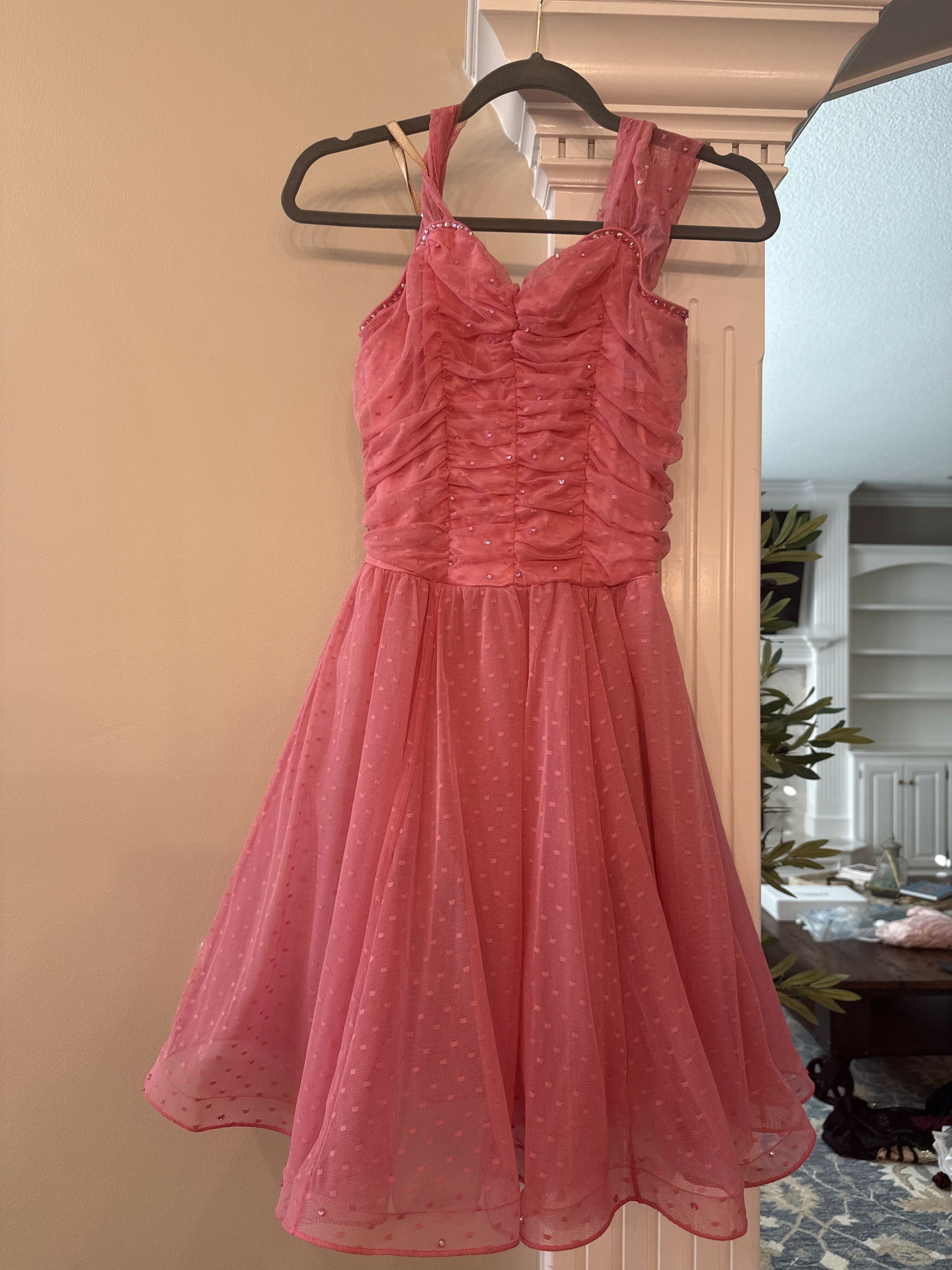 pink lyrical dress SAGE Dusty pink draped lyrical dance costume
