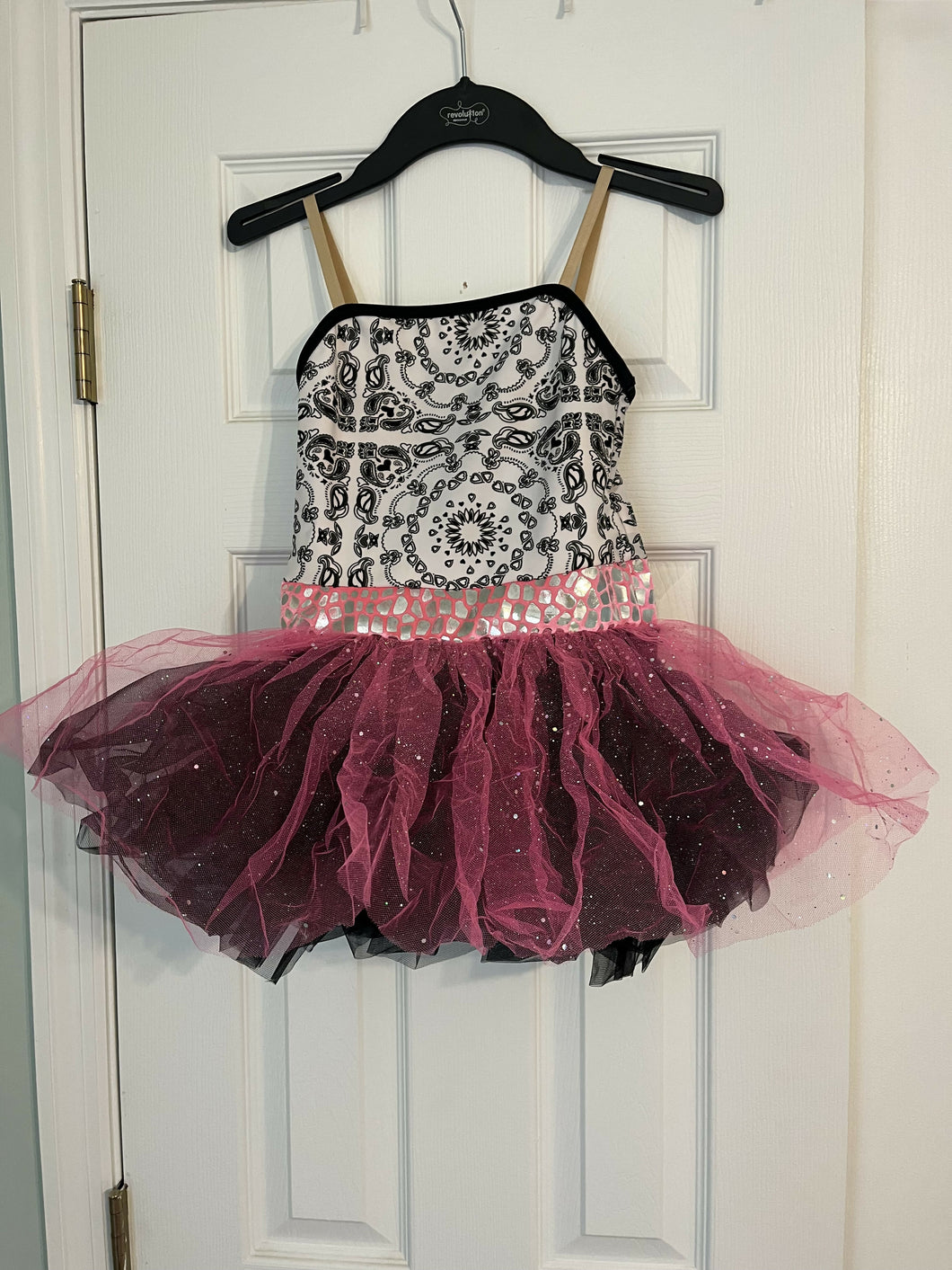 Black, White, Pink Costume