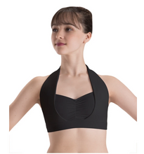 Load image into Gallery viewer, 3078 Pinch Front Overlay Halter Bra Top
