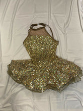 Load image into Gallery viewer, Curtain Call Gold sequin costume
