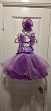 Load image into Gallery viewer, Weissman Purple Sequin Tulle Dance Costume with Matching Headpiece

