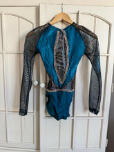 Load image into Gallery viewer, Teal &amp; Black Studded Jazz Costume
