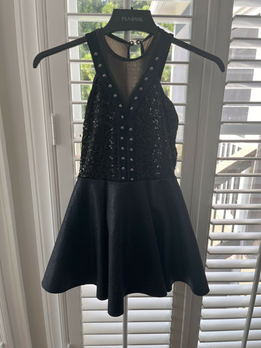 black sequin one piece