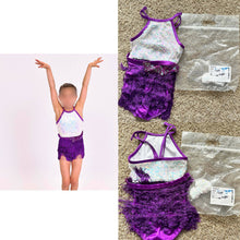Load image into Gallery viewer, purple and white tap/jazz costume
