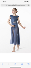 Load image into Gallery viewer, Weissman Dance Costume. “Unconditionally “ Blue. Size: Large Child
