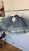 Load image into Gallery viewer, Dusky Blue Tutu with White Flower Detail
