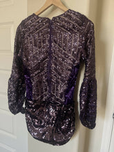 Load image into Gallery viewer, Purple sequin leotard
