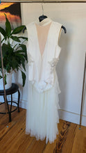 Load image into Gallery viewer, Cream white velvet and chiffon lyrical costume
