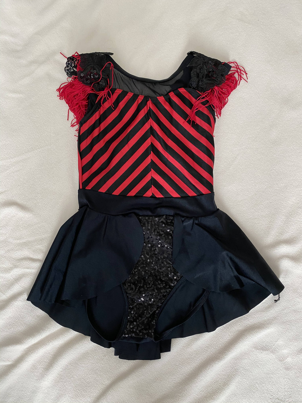 Black and Red Stripe costume size IC