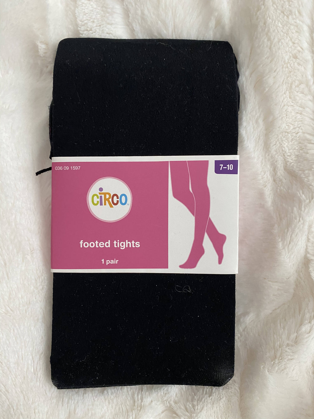 Black footed tights size M