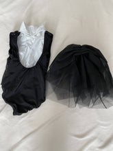 Load image into Gallery viewer, Black and white leotard with tutu size SC
