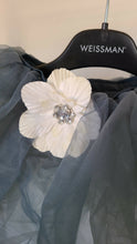 Load image into Gallery viewer, Dusky Blue Tutu with White Flower Detail
