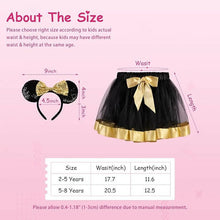 Load image into Gallery viewer, Kids 2-8-year-olds black tutu with mouse ears headband

