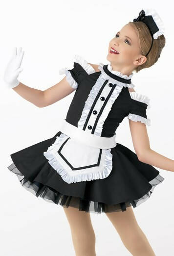 WEISSMANS Maid Character Costume - Black/White - Large Child - 