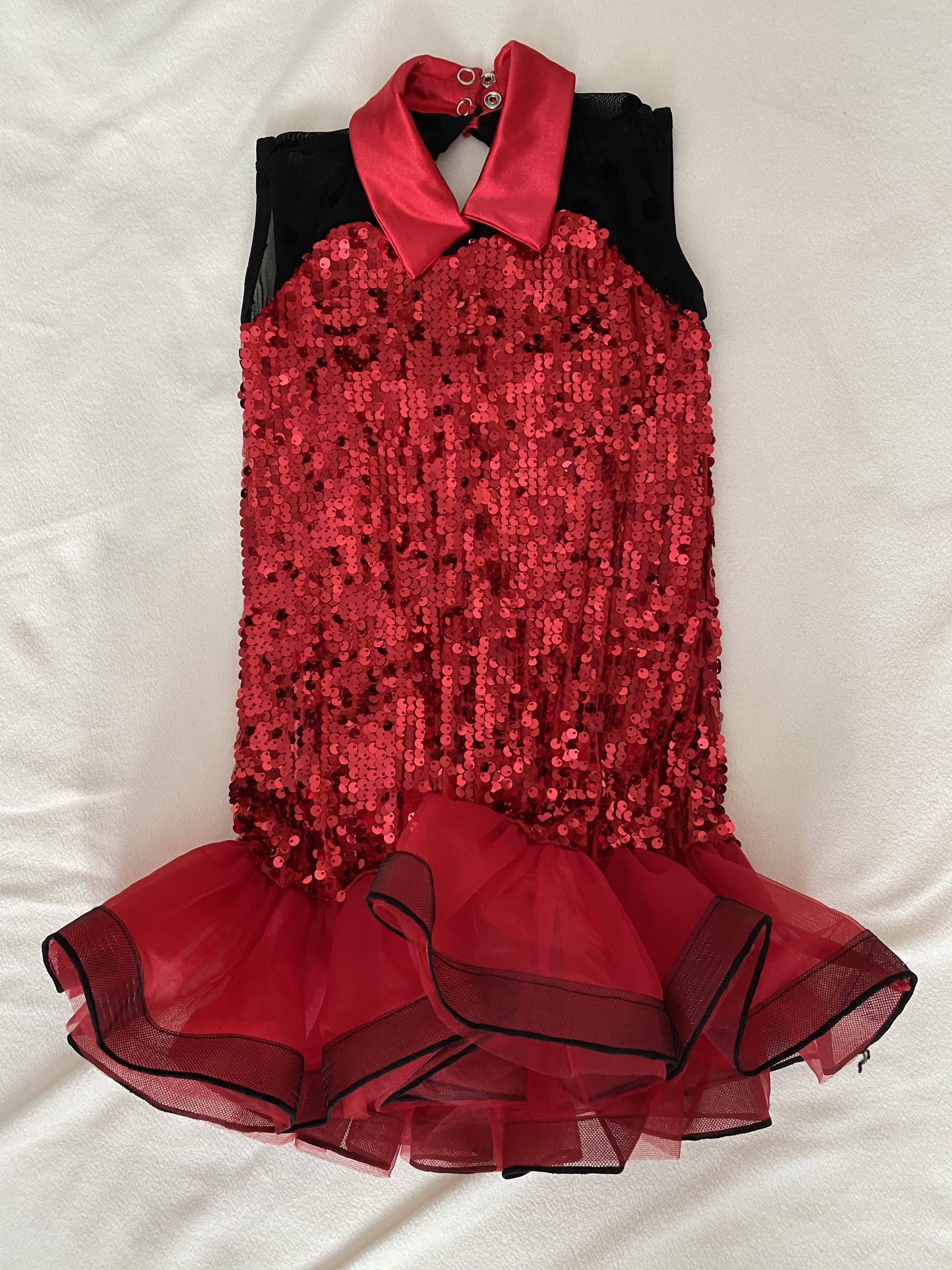 strapless open back dress Red Sassy Jazz Costume – Bartex Design Shop